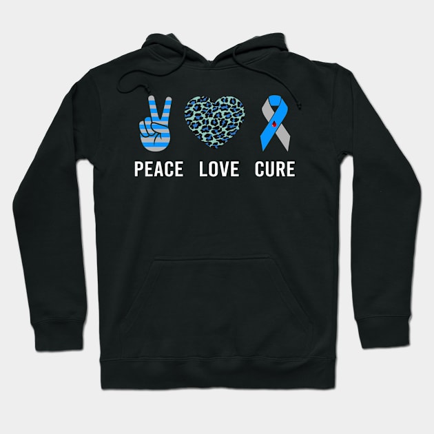 Peace Love Cure T1D Diabetes Awareness Hoodie by thuylinh8